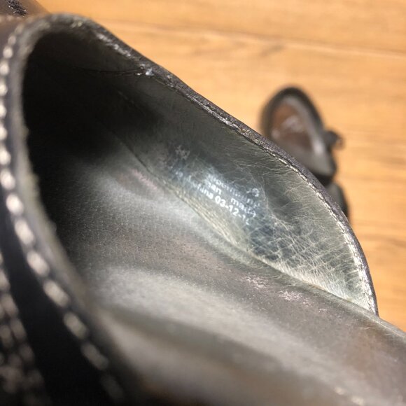 Women's Black Leather Mary Jane Clogs 7.5 - Picture 11 of 14